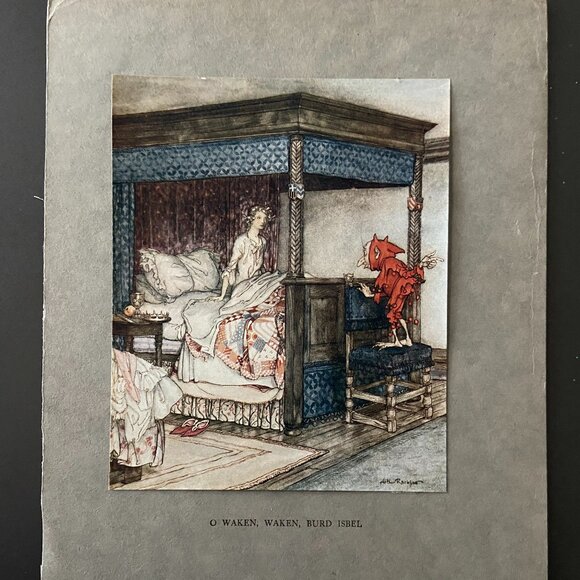Arthur Rackham, Antique Art, Vintage Print, From British Ballads - Picture 1 of 8
